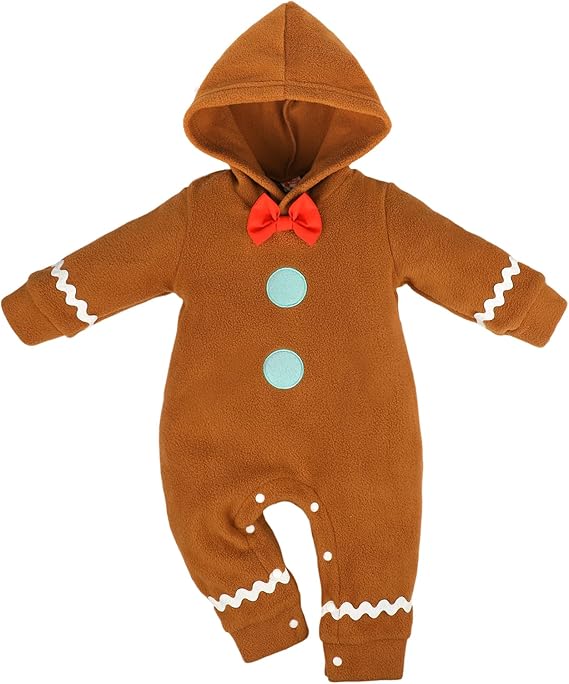 MInuvy Gingerbread Hooded Romper - Minuvy Shop Baby