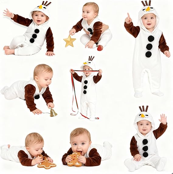 MInuvy Snowman Hooded Romper - Minuvy Shop Baby