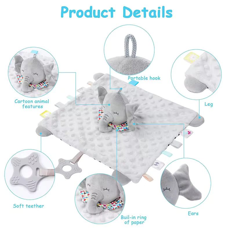 Personalisierte Babydecke mit Beißring