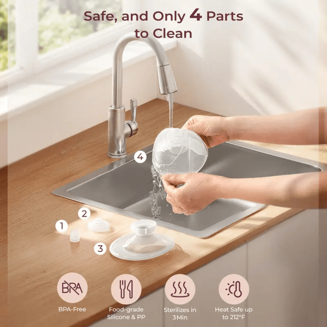 Minuvy Latch - Wearable Breast Pump - Painlessly Pump + FREE 3 Buba Bottles - Minuvy Shop Baby