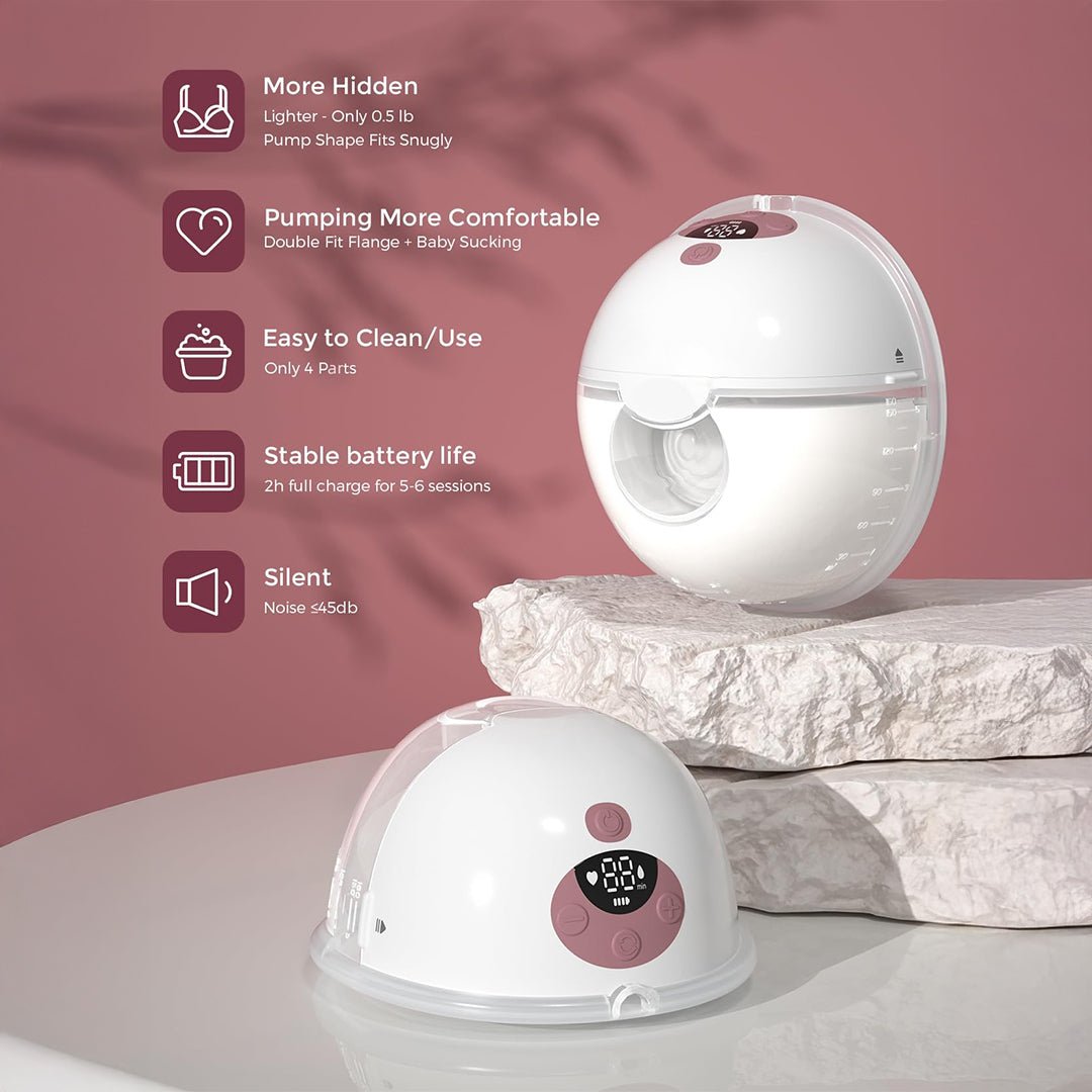 Minuvy Latch - Wearable Breast Pump - Painlessly Pump + FREE 3 Buba Bottles - Minuvy Shop Baby