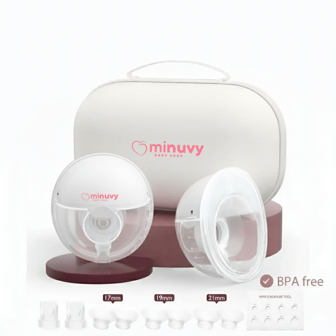 Minuvy Latch - Wearable Breast Pump - Painlessly Pump + FREE 3 Buba Bottles - Minuvy Shop Baby
