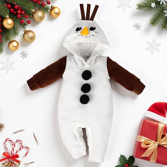 MInuvy Snowman Hooded Romper - Minuvy Shop Baby