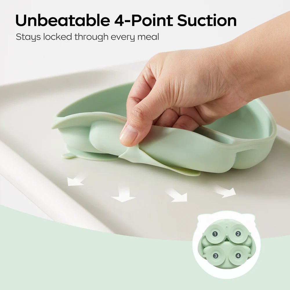 Owl Power Suction Silicone Plate - Minuvy Shop Baby